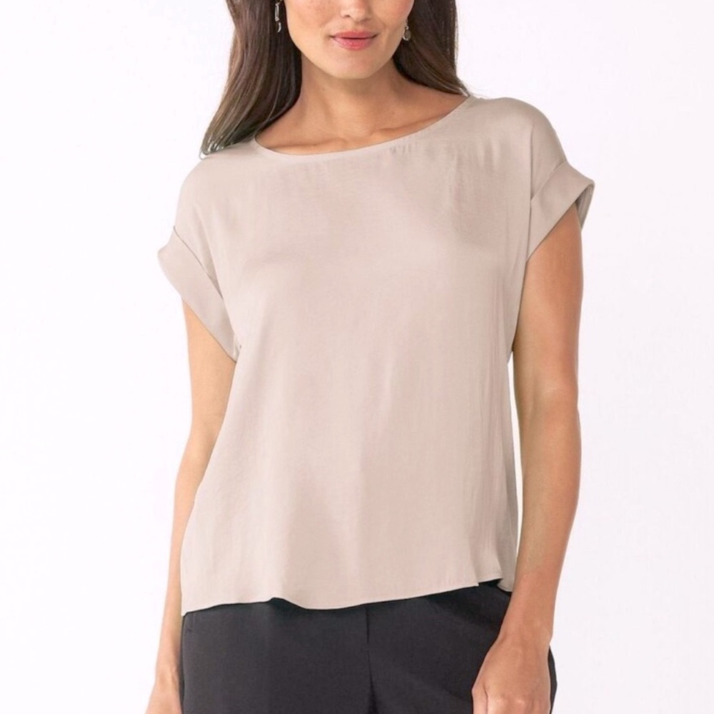 Nine West Gold Champagne Cream Top